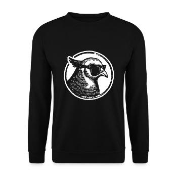 Taube Tauben Taubenzüchter Geschenk - Unisex Pullover - Schwarz - Vorne - Alina (178cm) & Michal (187cm)