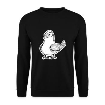 Taube Tauben Taubenzüchter Geschenk - Unisex Pullover - Schwarz - Vorne - Alina (178cm) & Michal (187cm)