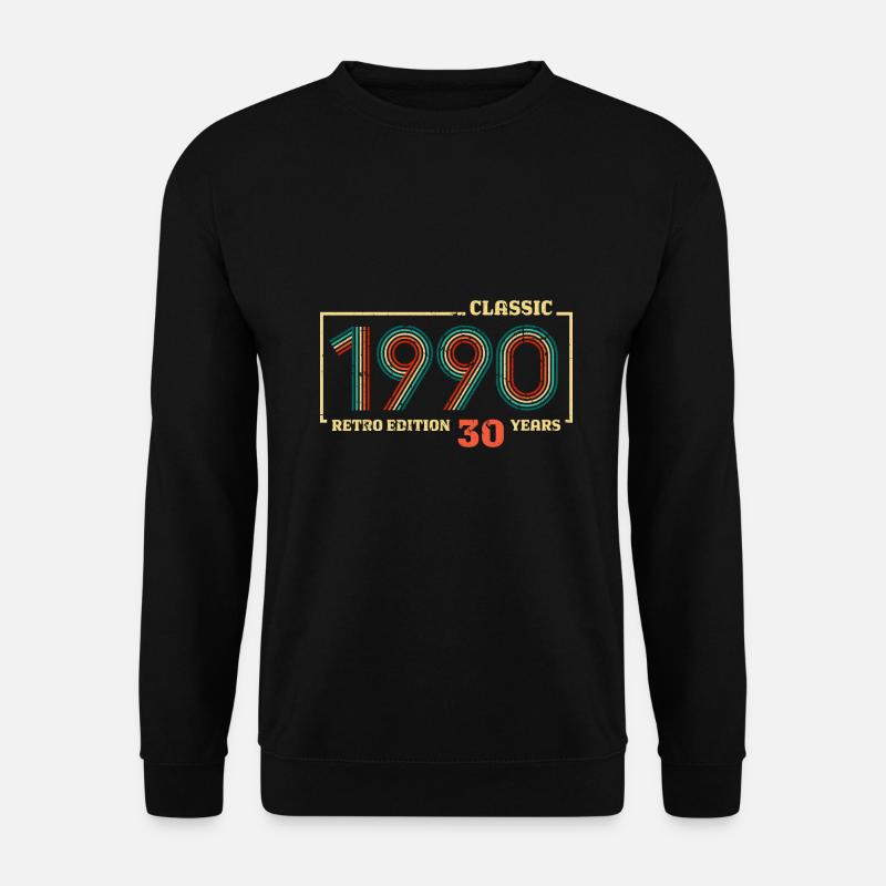 Anniversaire 1990-30 ans - RETRO - Sweat-shirt Unisexe - noir