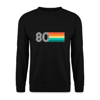 Birthday 80 - vintage RETRO - Unisex Sweatshirt - black - Front - Alina (178cm) & Michal (187cm)