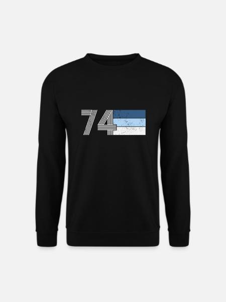 Vintage 1974 birthday RETRO - Unisex Sweatshirt - black