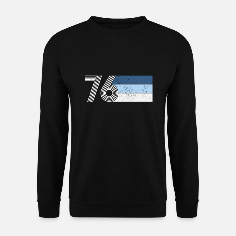 Vintage 1976 Geburtstag 76 RETRO - Unisex Pullover - Schwarz