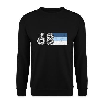 Vintage 1968 Birthday 52 YEARS RETRO - Unisex Sweatshirt - black - Front - Alina (178cm) & Michal (187cm)