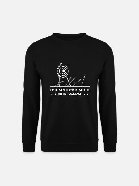 Bogensport Ich wärme mich nur auf Bogenschießen - Unisex Pullover - Schwarz