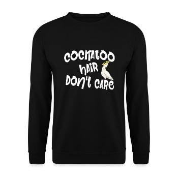 COCKATOO HAIR DON'T CARE - Unisex Pullover - Schwarz - Vorne - Alina (178cm) & Michal (187cm)