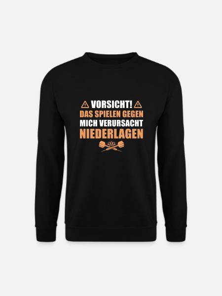 Dart Spielen verursacht Niederlagen Dartspieler - Unisex Pullover - Schwarz