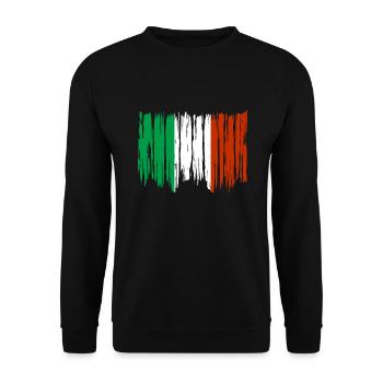 Drapeau de l’Italie Drapeau italien Vintage Look vieilli - Sweat-shirt Unisexe - noir - Devant - Alina (178cm) & Michal (187cm)
