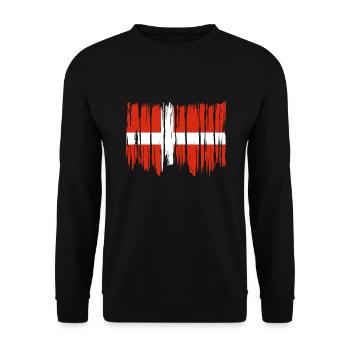 Drapeau du Danemark Scandinavie Drapeau du Danemark Voyage - Sweat-shirt Unisexe - noir - Devant - Alina (178cm) & Michal (187cm)