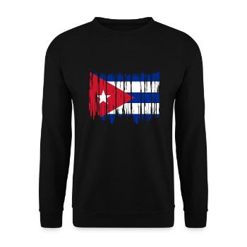 Cuba Flag Caribbean Vacation Cuba Travel Havana - Unisex Sweatshirt - black - Front - Alina (178cm) & Michal (187cm)