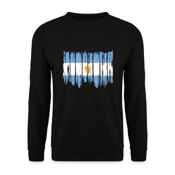 Argentina Flag South America Argentine Flag - Unisex Sweatshirt - black - Front - Alina (178cm) & Michal (187cm)