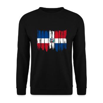 Dominican Republic Flag Dom Rep Flag Travel - Unisex Sweatshirt - black - Front - Alina (178cm) & Michal (187cm)