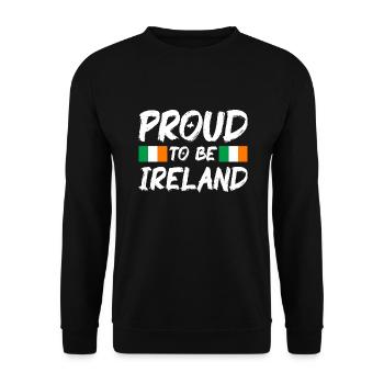 Ireland Flag Vintage Irish Flag Dublin - Unisex Sweatshirt - black - Front - Alina (178cm) & Michal (187cm)