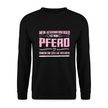 Aegidienberger Horse Soul On hooves gift - Unisex Sweatshirt - black - Front - Alina (178cm) & Michal (187cm)