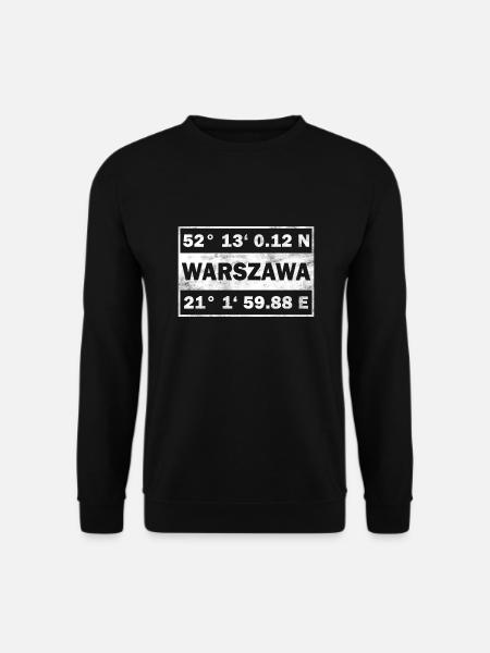 Warszawa coordonne Pologne Varsovie - Sweat-shirt Unisexe - noir