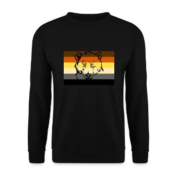 Bear Pride Bärenflagge Bär Shirt, equal Shirt, Bär - Unisex Sweatshirt - black - Front - Alina (178cm) & Michal (187cm)