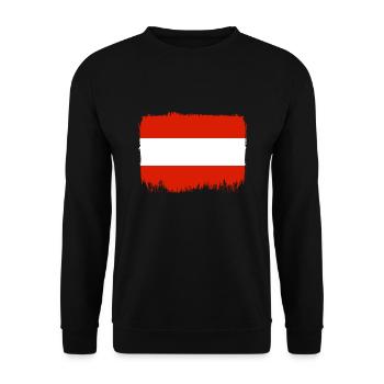 Austria Flag Austria Austrian Flag AT - Unisex Sweatshirt - black - Front - Alina (178cm) & Michal (187cm)