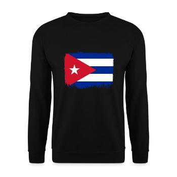 Cuba Drapeau Caraïbes Vacances Cuba Voyage La Havane - Sweat-shirt Unisexe - noir - Devant - Alina (178cm) & Michal (187cm)
