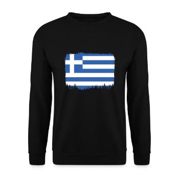 Drapeau de la Grèce Hellas Athènes Drapeau grec - Sweat-shirt Unisexe - noir - Devant - Alina (178cm) & Michal (187cm)