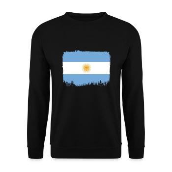 Argentina Flag South America Argentine Flag - Unisex Sweatshirt - black - Front - Alina (178cm) & Michal (187cm)