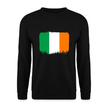 Ireland Flag Vintage Irish Flag Dublin - Unisex Sweatshirt - black - Front - Alina (178cm) & Michal (187cm)