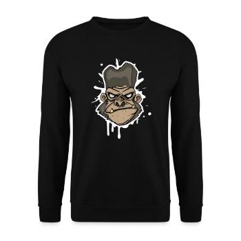 Climbing bouldering monkey gorilla - Unisex Sweatshirt - black - Front - Alina (178cm) & Michal (187cm)