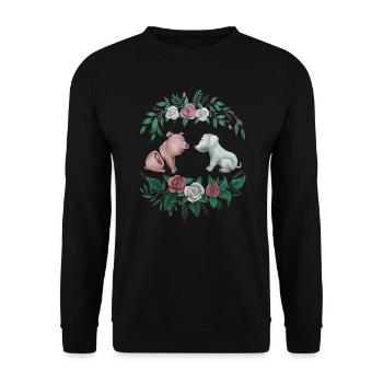 Fuck Speciesism - Art pour les droits des animaux - Sweat-shirt Unisexe - noir - Devant - Alina (178cm) & Michal (187cm)