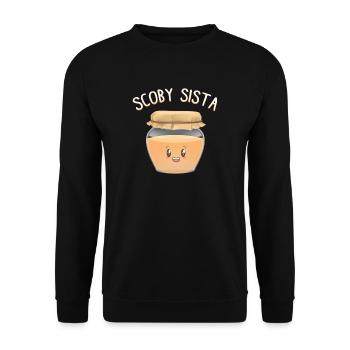 Kombucha - Scoby Sista Fermented Tea Gift - Unisex Sweatshirt - black - Front - Alina (178cm) & Michal (187cm)