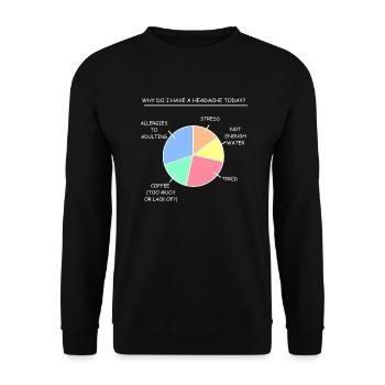 Adult Funny Stress Coffee Tired Life Gift - Unisex Sweatshirt - black - Front - Alina (178cm) & Michal (187cm)
