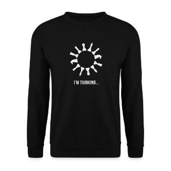 Schach Matt Schachzug Schachfigur Dame Geschenk - Unisex Pullover - Schwarz - Vorne - Alina (178cm) & Michal (187cm)