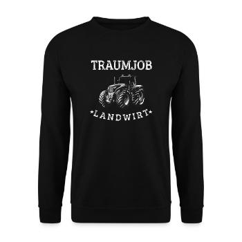 Landwirt Traumjob Landwirt - Unisex Pullover - Schwarz - Vorne - Alina (178cm) & Michal (187cm)