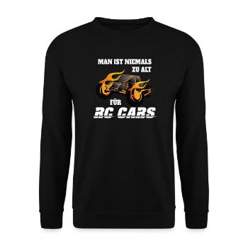 Modellauto Design RC Auto für Modellbau - Unisex Pullover - Schwarz - Vorne - Alina (178cm) & Michal (187cm)