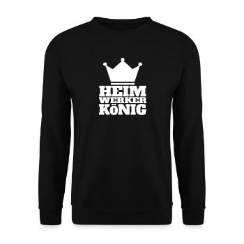 Heimwerkerkönig Design für Heimwerker - Unisex Pullover - Schwarz - Vorne - Alina (178cm) & Michal (187cm)