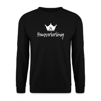 Heimwerkerkönig Design für Heimwerker - Unisex Pullover - Schwarz - Vorne - Alina (178cm) & Michal (187cm)
