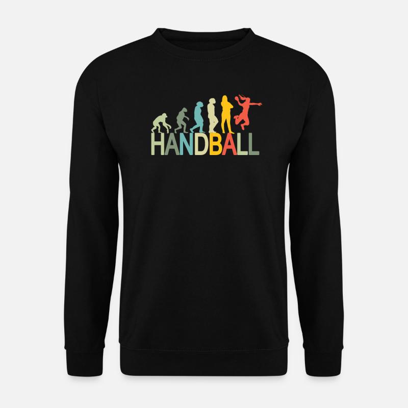 Lstige Handball Design Evolution - Sweat-shirt Unisexe - noir