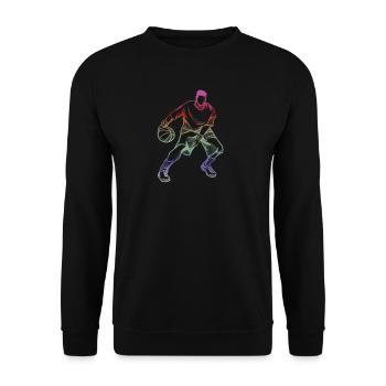 Basket-ball cadeau pour les basketteurs - Sweat-shirt Unisexe - noir - Devant - Alina (178cm) & Michal (187cm)