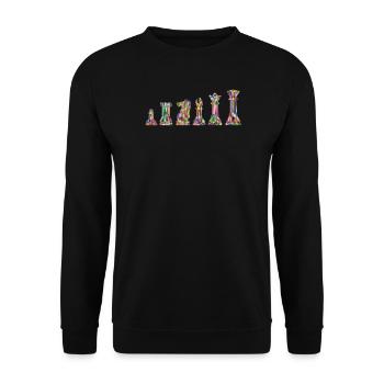 Chess Chess Chess Pieces Design - Unisex Sweatshirt - black - Front - Alina (178cm) & Michal (187cm)