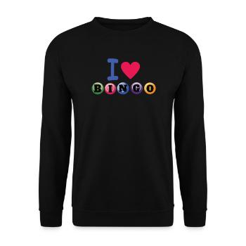 Bingo Player Gift Gift Idea - Unisex Sweatshirt - black - Front - Alina (178cm) & Michal (187cm)