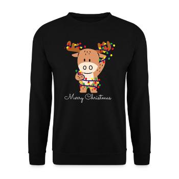 Joyeux Noël. - Sweat-shirt Unisexe - noir - Devant - Alina (178cm) & Michal (187cm)