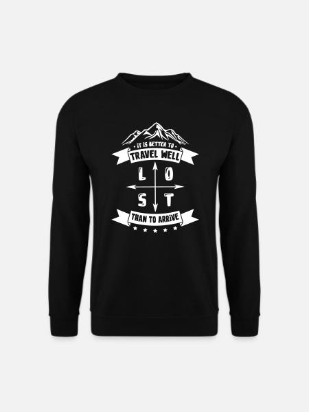 Travel Lost - Unisex Pullover - Schwarz