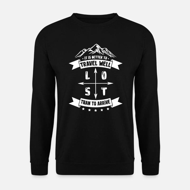 Travel Lost - Unisex Pullover - Schwarz