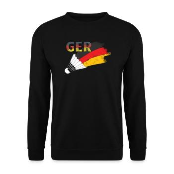 Allemagne Badminton - Sweat-shirt Unisexe - noir - Devant - Alina (178cm) & Michal (187cm)