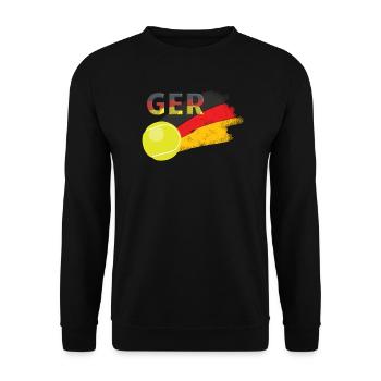 Allemagne Tennis - Sweat-shirt Unisexe - noir - Devant - Alina (178cm) & Michal (187cm)