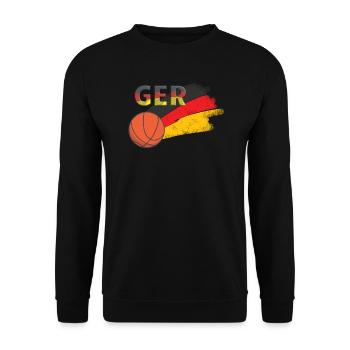 Allemagne Basket-ball - Sweat-shirt Unisexe - noir - Devant - Alina (178cm) & Michal (187cm)