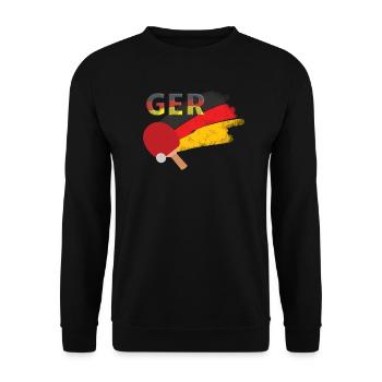 Allemagne Tennis de table - Sweat-shirt Unisexe - noir - Devant - Alina (178cm) & Michal (187cm)