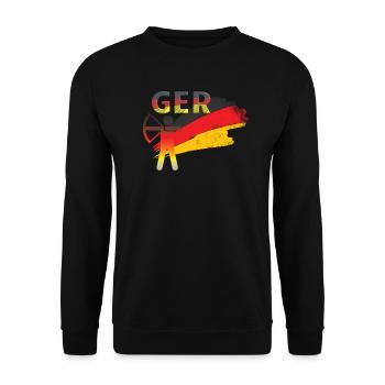 Allemagne Bow - Sweat-shirt Unisexe - noir - Devant - Alina (178cm) & Michal (187cm)