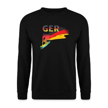 Germany Surfing - Unisex Sweatshirt - black - Front - Alina (178cm) & Michal (187cm)