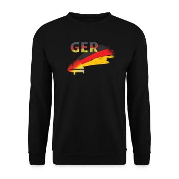 Germany Sailing - Unisex Sweatshirt - black - Front - Alina (178cm) & Michal (187cm)