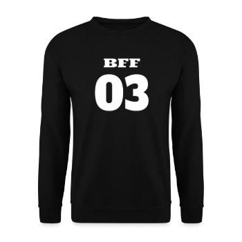 Geschenkidee Freundin schwester - Unisex Pullover - Schwarz - Vorne - Alina (178cm) & Michal (187cm)
