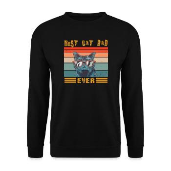 Cat Papa Design pour les amoureux des chats - Sweat-shirt Unisexe - noir - Devant - Alina (178cm) & Michal (187cm)