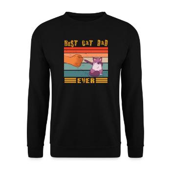 Cat Papa Design pour les amoureux des chats - Sweat-shirt Unisexe - noir - Devant - Alina (178cm) & Michal (187cm)